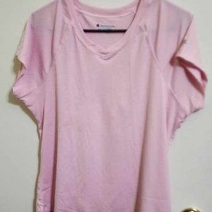 light pink Champion workout t-shirt